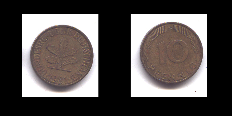 10 PFENNIG 1981 G - 10 Pfennig