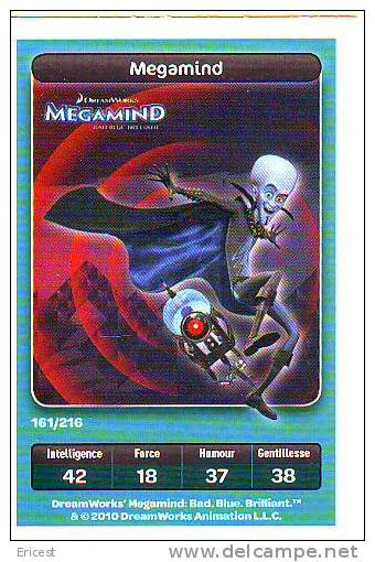 CARTE CARREFOUR DREAMWORKS MEGAMIND MEGAMIND 161/216 BON ETAT - Altri & Non Classificati