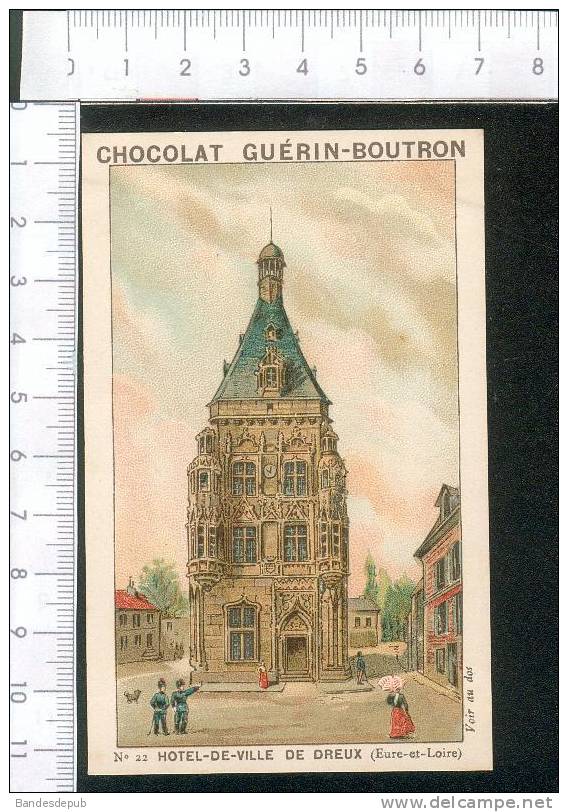 Guérin Boutron Chromo Didactique Hôtel De Ville Dreux - Autres & Non Classés