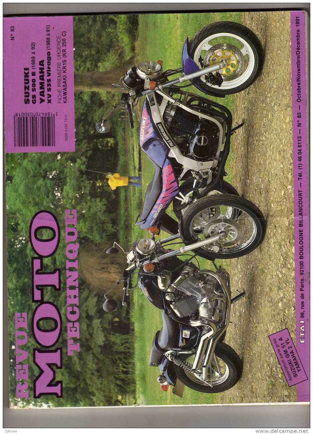 Revue MOTO Technique - SUZUKI  GS 500 E ( 89 à 92 )  YAMAHA 535 VIRAGO ( 88 à 91 ) - Motorrad