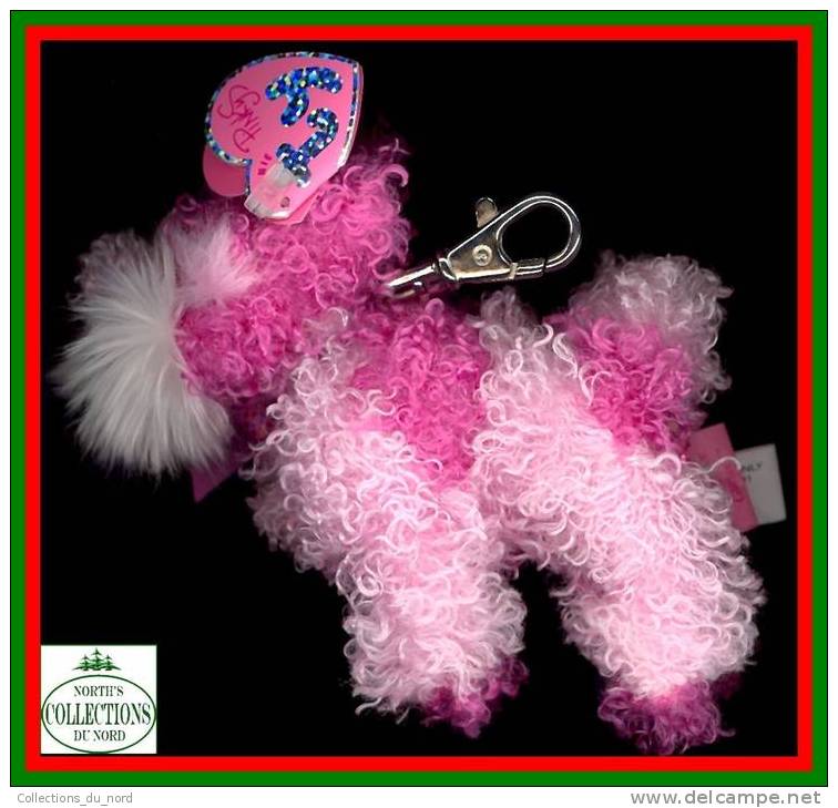 Pinkys Glitters Dog TY Beanies Babies - Plush - Figurine - Keychain - Porte-clés - Chien - Otros & Sin Clasificación