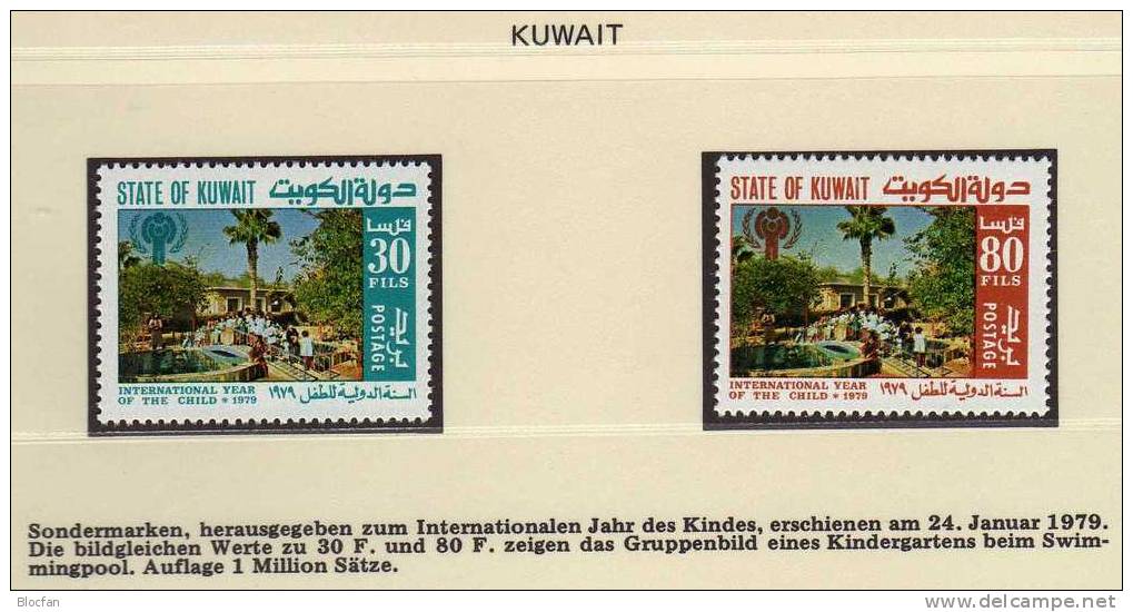 Jahr Des Kindes Südafrika Bophuthatswana 43/6, Kuwait 818/9 ** 6€ Sonnenaufgang Gemälde Von Hendrick Sepabo - Koeweit