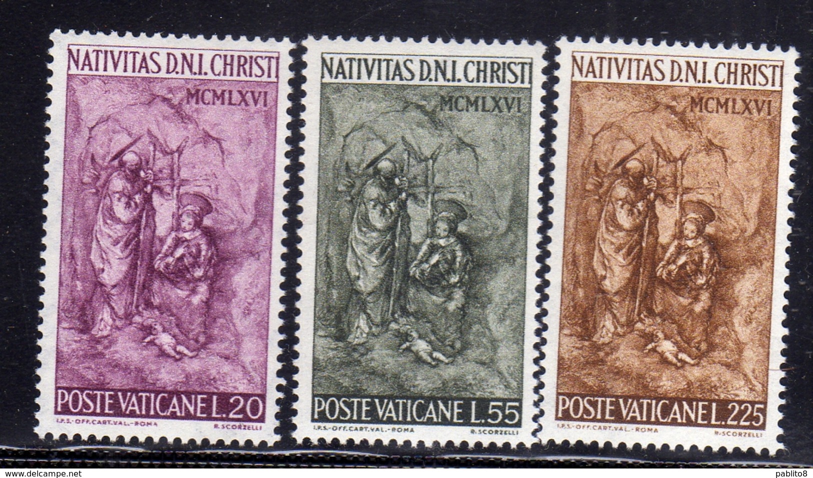 CITTÀ DEL VATICANO VATICAN VATIKAN 1966 NATALE CHRISTMAS NOEL WEIHNACHTEN SERIE COMPLETA COMPLETE SET MNH - Ungebraucht