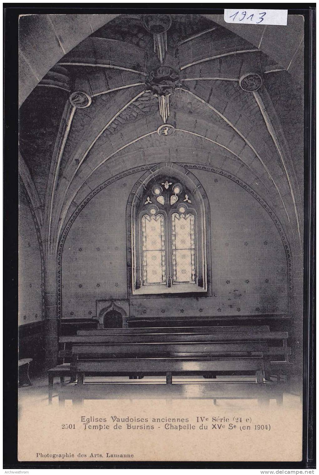 Intérieur Du Temple De Bursins - Chapelle Du XVe Siècle (1913) - Bursins