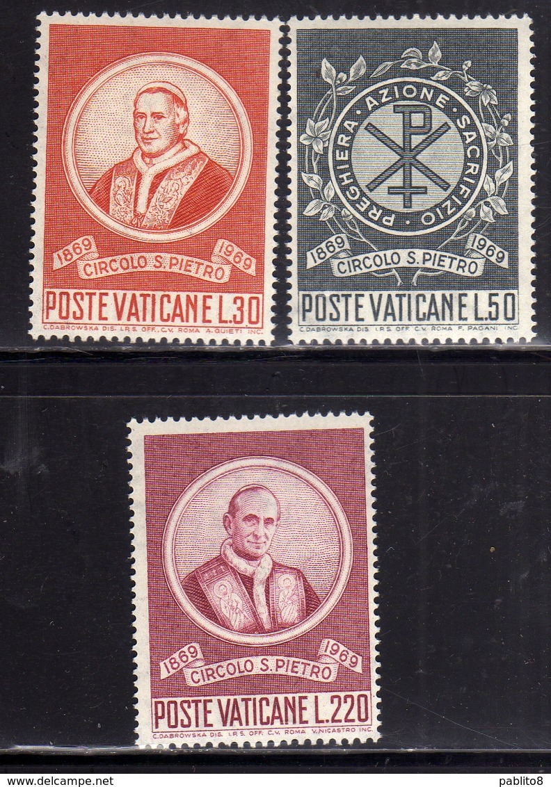 CITTÀ DEL VATICANO VATICAN VATIKAN 1969 CIRCOLO DI S.SAN PIETRO SERIE COMPLETA COMPLETE SET MNH - Unused Stamps