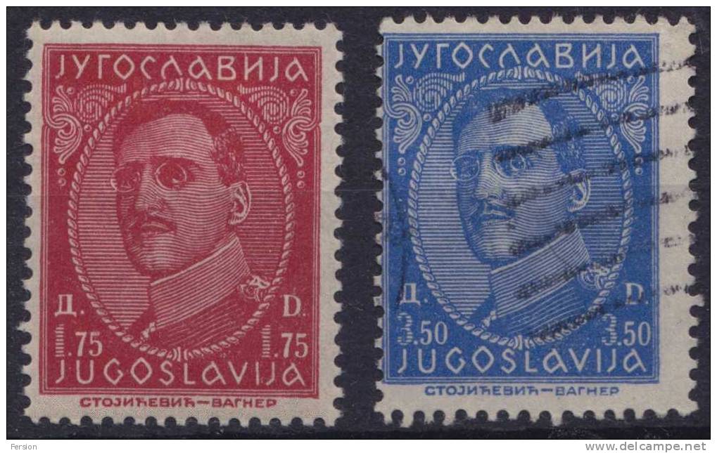 1934 Yugoslavia Jugoslawien Yougoslavie - King Alexander - MH + Cancelled - Usados