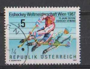 Austria 1987 Used, Annv Of Ice Hockey Association, Organization, Sports - Jockey (sobre Hielo)