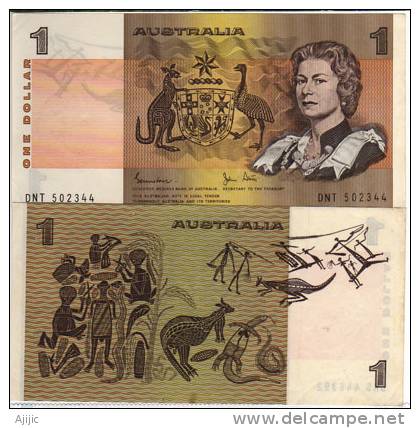 Billet $ 1 . Reine Elisabeth II. Emis Annees 1980 Etat Neuf   Recto-verso / Front-back - 1974-94 Australia Reserve Bank (papier)