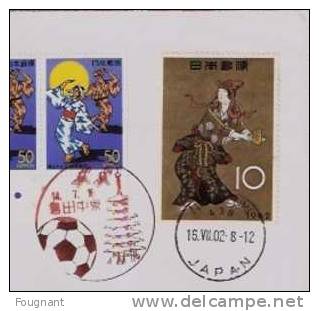 JAPON:2002:lettre Affranchie Avec Timbres:1:danseurs Souslalune.(2)+Personnage Avec éventail. - ...-1871 Voorfilatelie