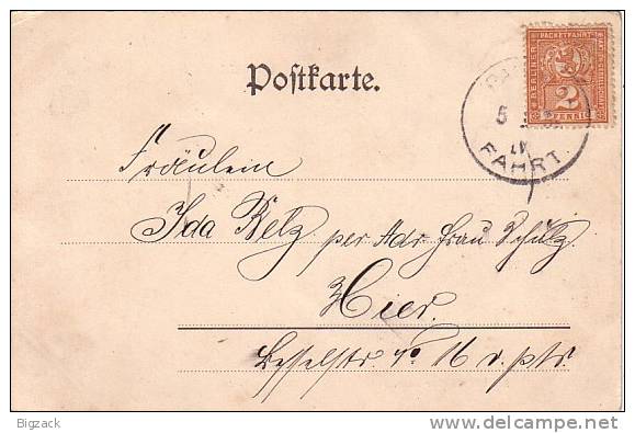 Privatpost Karte Berliner.Packetfahrt-AG 2 Pfennig 5.1.1899 - Private & Lokale Post