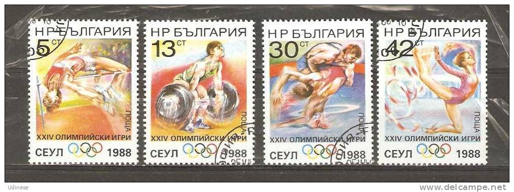 BULGARIA 1988 -  OLYMPIC GAMES . CPL. SET - USED OBLITERE GESTEMPELT USADO - Zomer 1988: Seoel