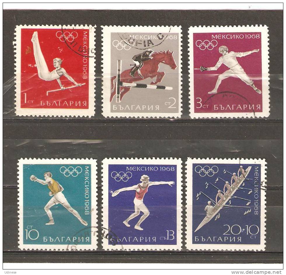 BULGARIA 1968 - OLYMPIC GAMES - CPL. SET - USED OBLITERE GESTEMPELT USADO - Zomer 1968: Mexico-City