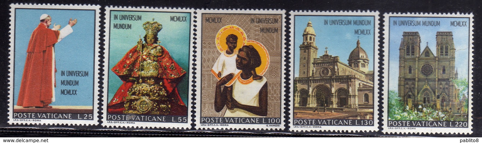 CITTÀ DEL VATICANO VATICAN VATIKAN 1970 VIAGGIO PAPA PAOLO VI IN ASIA E AUSTRALIA POPE SERIE COMPLETA COMPLETE SET MNH - Ungebraucht