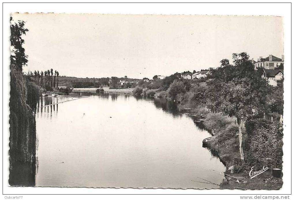 Malicorne-sur-Sarthe (72)  : Vue Sur La Sarthe  En Direction Du Perthuis Env 1950. - Malicorne Sur Sarthe