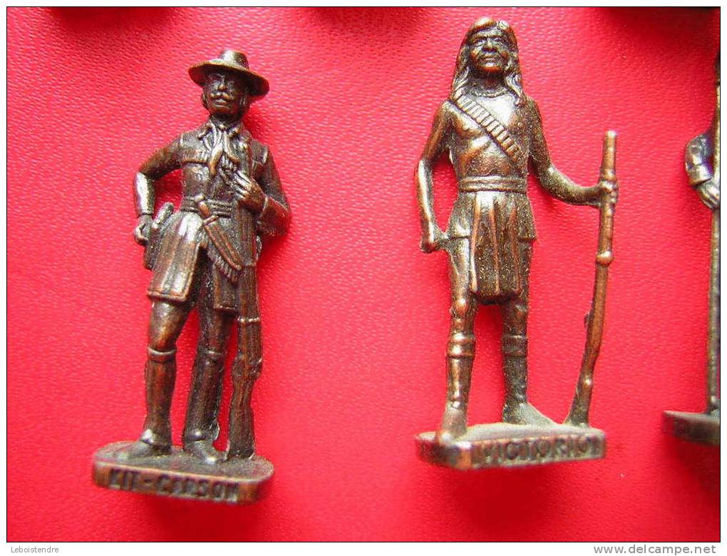 LOT 8 PIECES SOLDATS FIGURINES METAL KINDER-INCAS 3-B.MASTERSON-JIM BRIDGER-TAHROHON-VICTORIO-CUT NOSE X2 -KIT CARSON - Figurillas En Metal