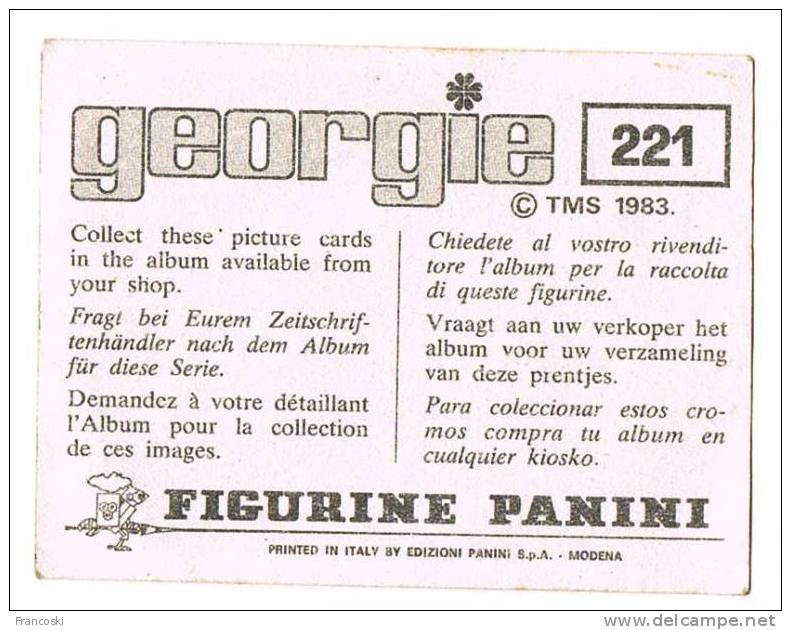 Figurine Panini GEORGIE N.221 -1983- - Edizione Italiana