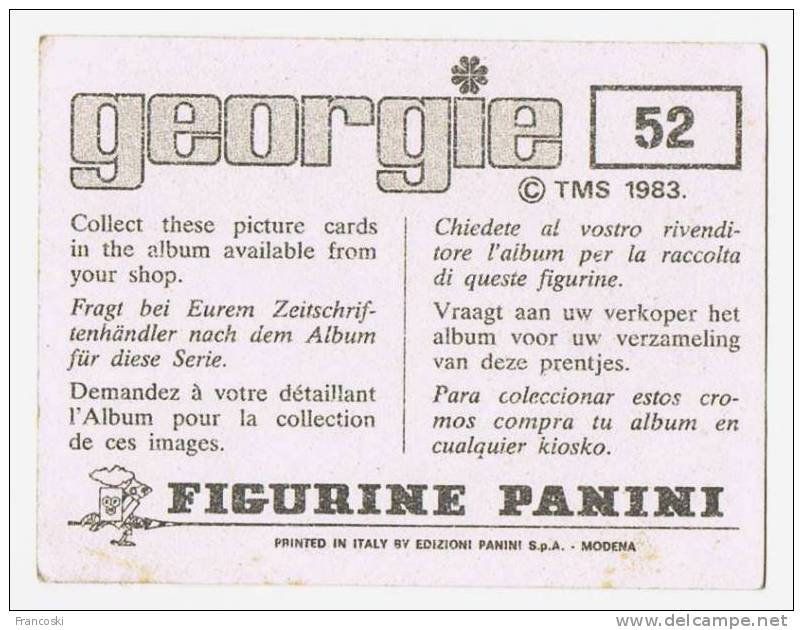 Figurine Panini GEORGIE N. 52 -1983- - Edizione Italiana