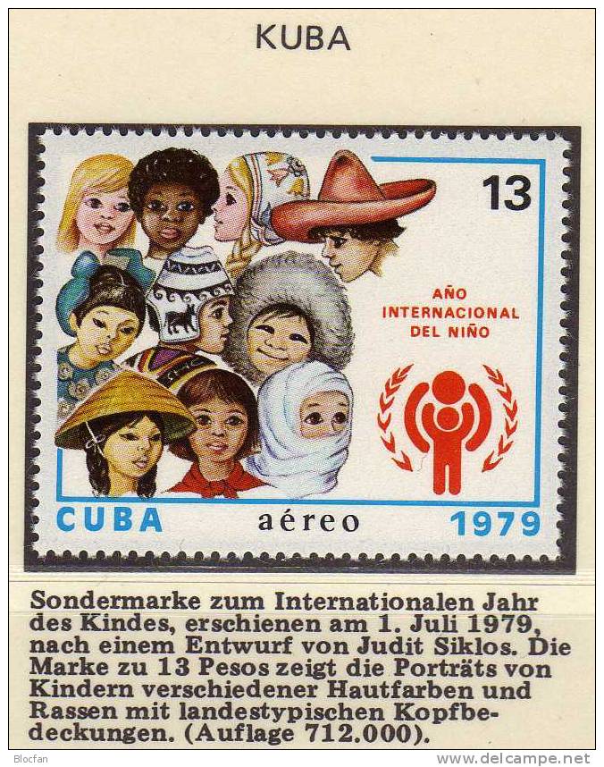 Jahr Des Kindes 1979 Bahrein 282/3 DDR 2422/3 Kuba 2403 Uruguay 1561 ** 9€ Gemälde Kinder UNICEF Emblem Children Set UNO - Neufs