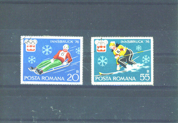 RUMANIA - 1976 Winter Olympics Values To 2l75 FU - Gebruikt