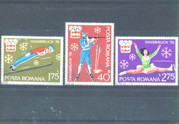 RUMANIA - 1976 Winter Olympics Values To 2l75 FU - Gebruikt