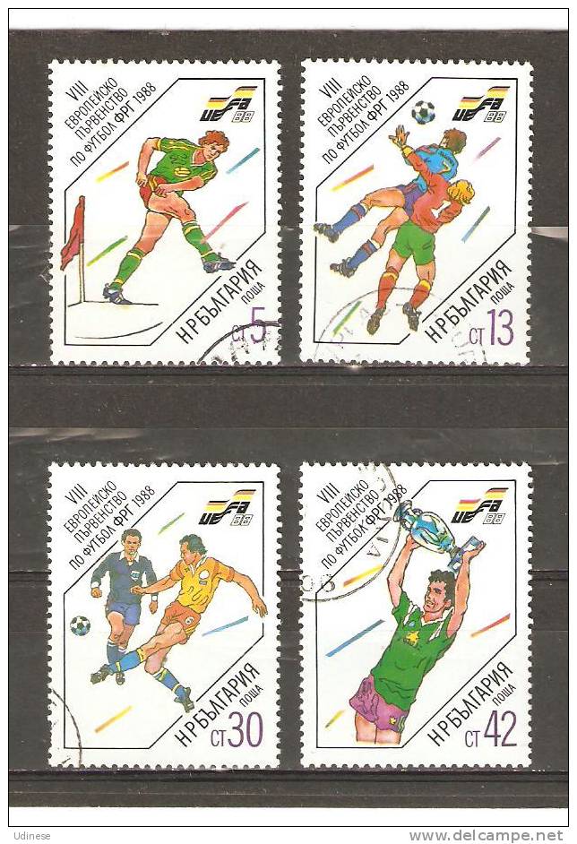 BULGARIA 1988  - EUROPEAN FOOTBALL CHAMPIONSHIP - CPL. SET - USED OBLITERE GESTEMPELT USADO - Europei Di Calcio (UEFA)