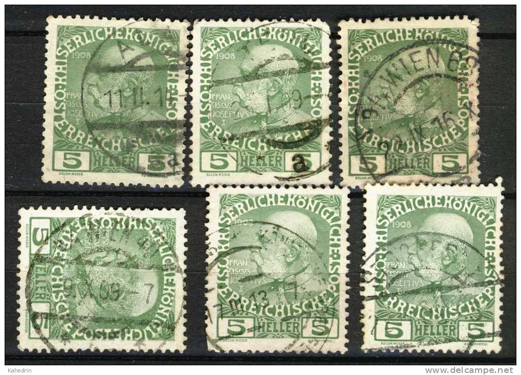 Österreich / Austria 1908, Mi. # 142 (o), Nice Cancels - Used Stamps