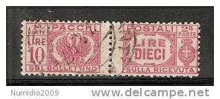 1946 LUOGOTENENZA USATO PACCHI POSTALI 10 LIRE - RR7183 - Colis-postaux