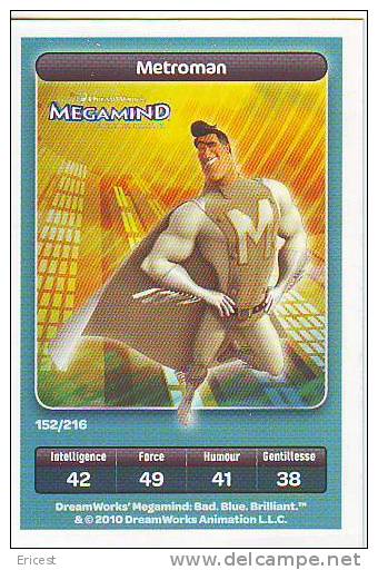 CARTE CARREFOUR DREAMWORKS MEGAMIND METROMAN 152/216 BON ETAT - Altri & Non Classificati