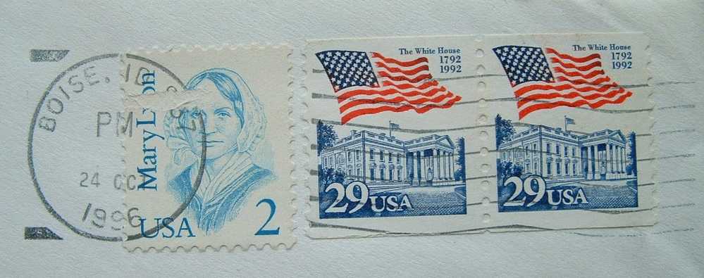 USA 1996 Cover To Nicaragua - Flag Mary Lyon White House - Brieven En Documenten