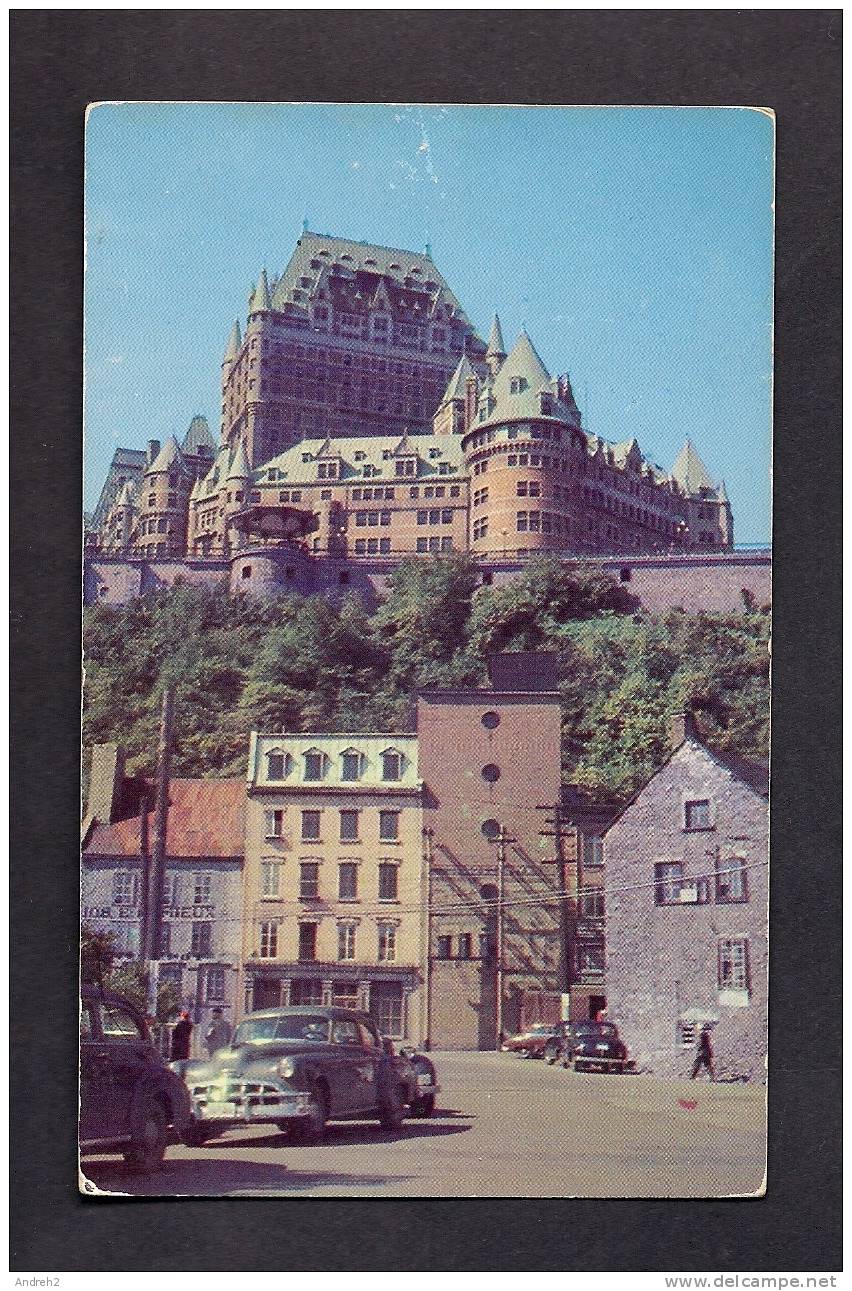 QUÉBEC - CHÂTEAU FRONTENAC - VU DE LA BASSE VILLE - VOITURES ANCIENNES - EKTACHROME PAR MICHEL PHOTO - Québec - Château Frontenac