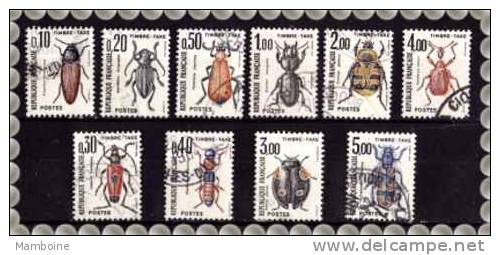 Taxe  1982  INSECTES  N 103 . 112 Oblitere (serie Compl.) 10 Valeurs - 1960-.... Used