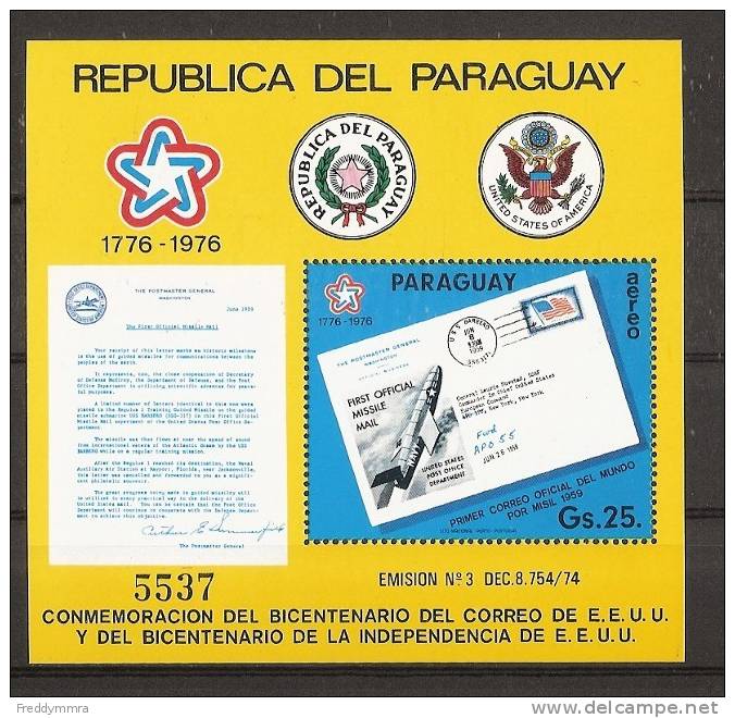 Paraguay:   Michel - BF 280 ** - Indépendance USA