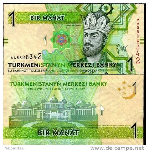 * TURKMENISTAN - 1 MANAT 2009 UNC - P 22 - Turkmenistán