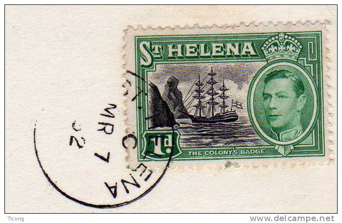 SAINTE HELENE LONGWOOD   ( CARTE PUBLICITAIRE PLASMARINE, SUPERBE AFFRANCHISSEMENT DE 1952) - Santa Helena