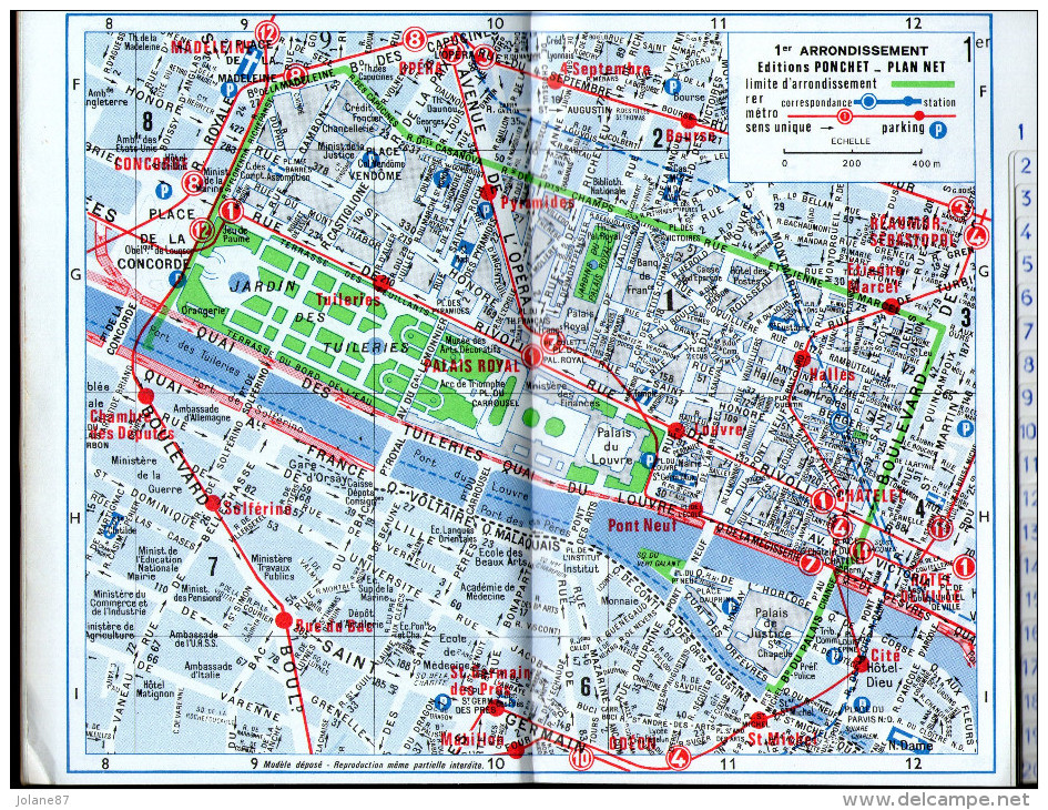 PLAN NET       -    PARIS   PAR ARRONDISSEMENT   -   ENGLISH   DEUTSCH     -   EDITION PONCHET