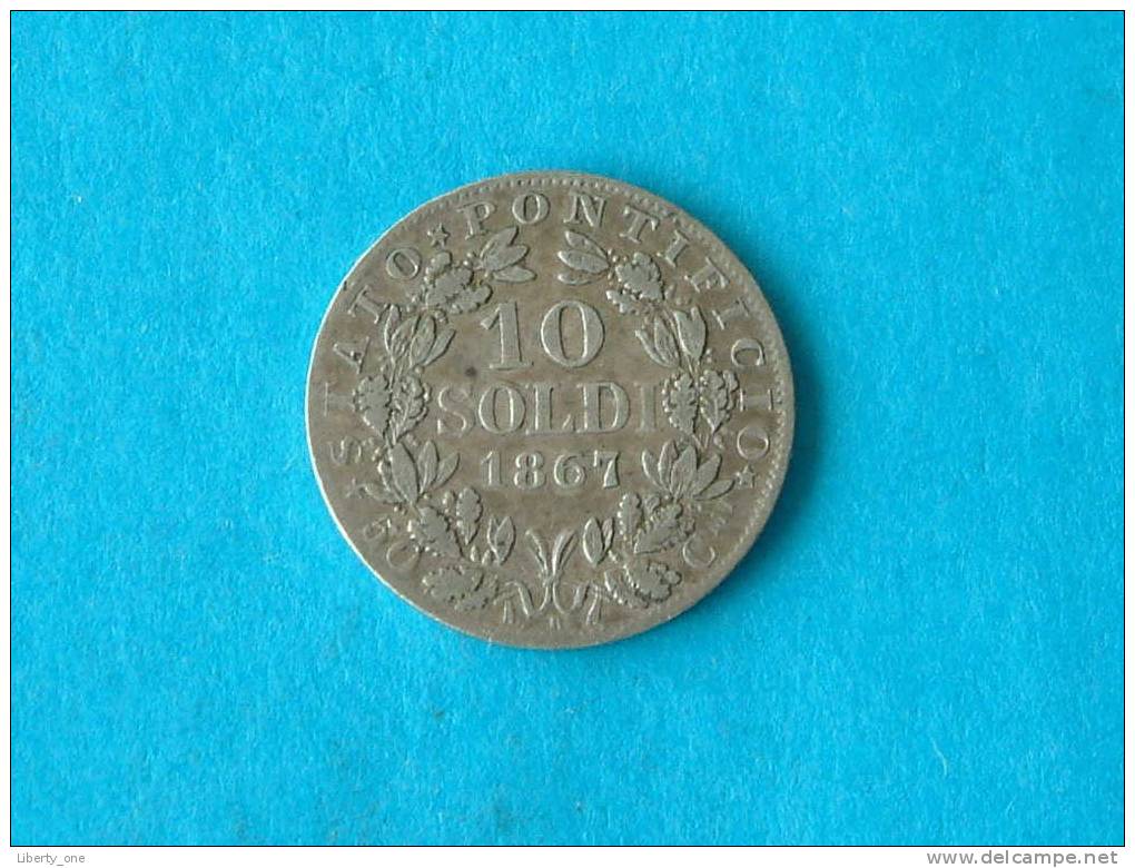 1867 - 10 SOLDI / KM 1376 / 1386.1 ( For Grade, Please See Photo ) ! - Vatican