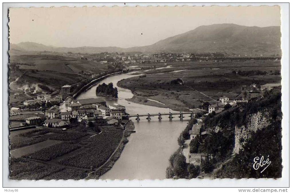 BEHOBIE - Datée 1952-- La Bidassoa --Le Pont International Et Behobia , Cpsm 14 X 9 N° 1543  éd Chatagneau - Béhobie