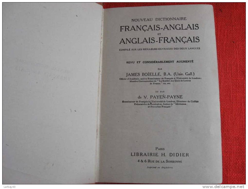 Cassel Dictionnaire Francais Anglais - Dizionari