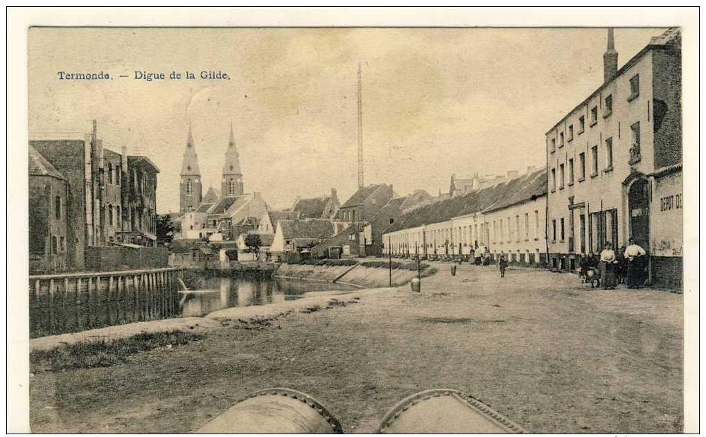 Dendermonde - Dijk Van De Gilde - Geanimeerd - 1911 - Phot. H. Bertels, Brussel - Dendermonde