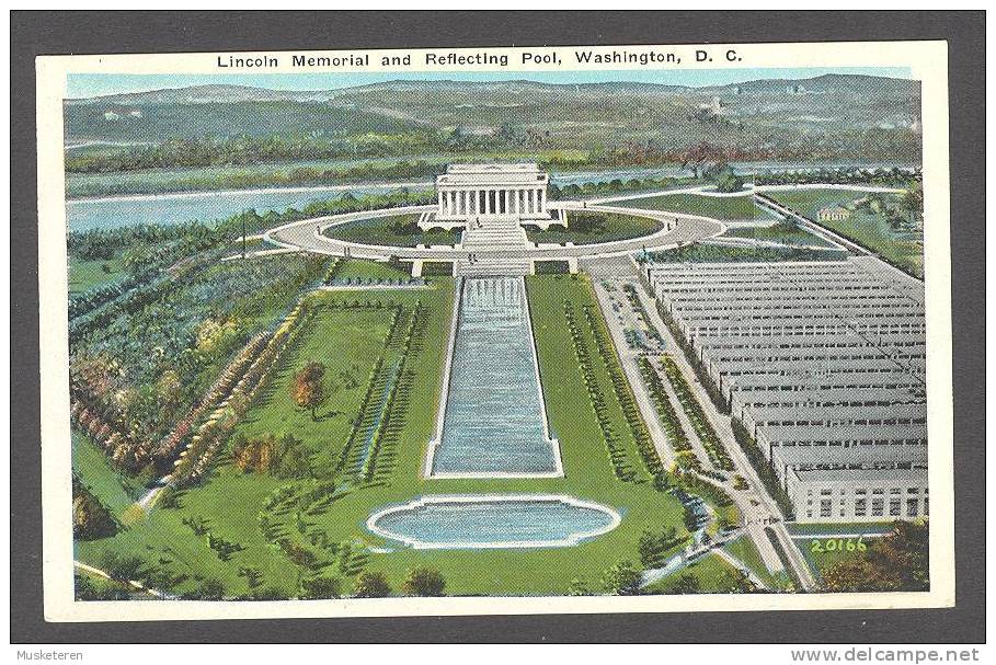 United States PPC Lincoln Memorial And Reflecting Pool, Washington D. C. - Washington DC
