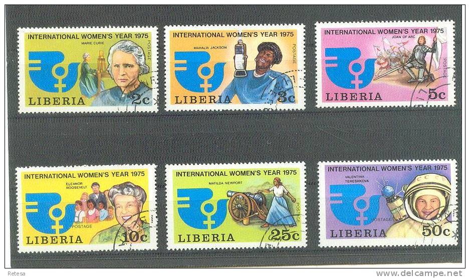 LIBERIA  INTERNATINAAL JAAR VAN DE VROUW 1975 GESTEMPELD - Famous Ladies