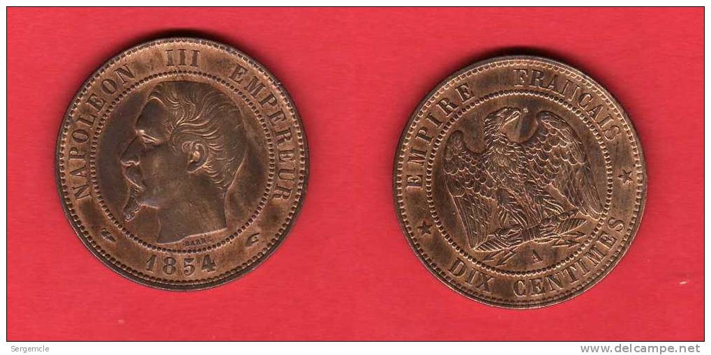 10 Centimes NAPOLEON III  1854 A (QUALITE EXCEPTIONNELLE) - Autres & Non Classés