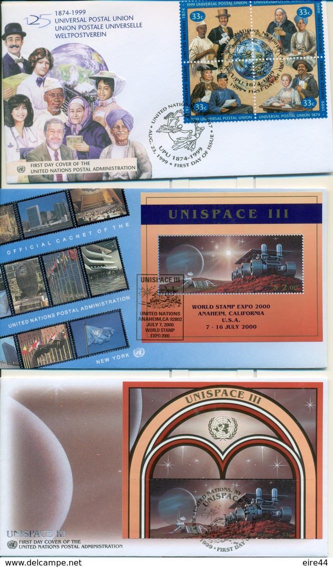 United Nations York 1988 - 2002 12 FDC Schönbrunn Unispace - FDC