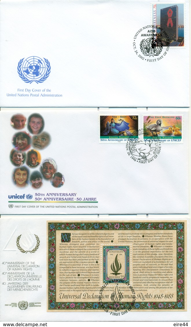 United Nations York 1988 - 2002 12 FDC Schönbrunn Unispace - FDC