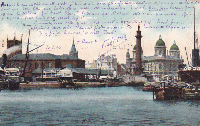 Old Postcard --england--hull--prince's Dock-- - Hull