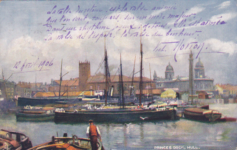 Old Postcard --england--hull--prince's Dock-- - Hull