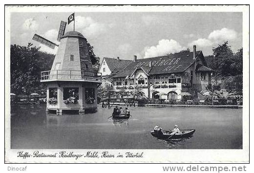 Ittertal Bei Haan, Heidberger Mühle FotoAK, Kaffee Restaurant Heidberger, Used, 1936 Gel. - Haan