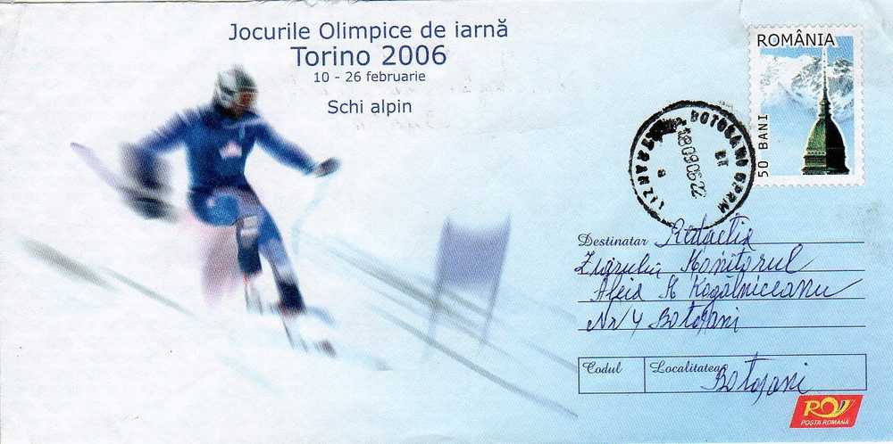 Romania / Postal Stationery / Alpin Ski - Hiver 2006: Torino