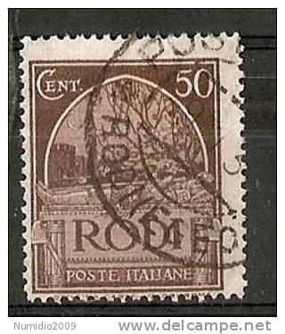 1932 EGEO USATO PITTORICA 50 CENT - RR6094 - Ägäis