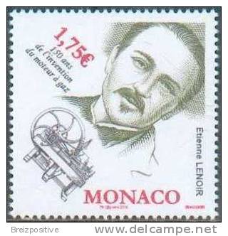 Monaco 2010 - Etienne Lenoir, Invention Du Moteur à Gaz (1860) / Invention Of Gas Engine (1860) - MNH - Gas
